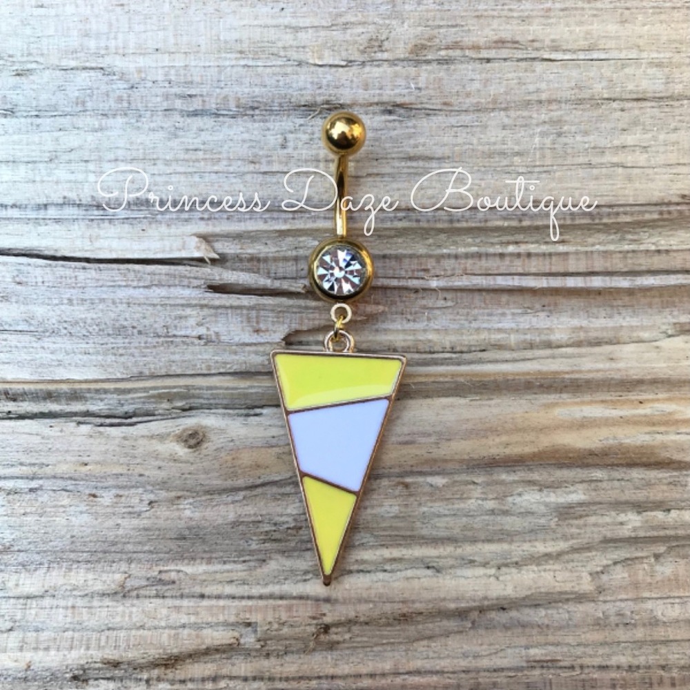 Vintage Gold Belly Button‎ Ring